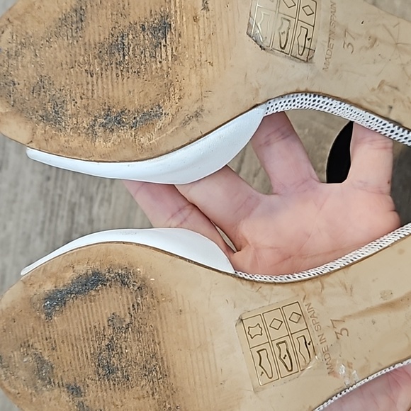 Top Shop Made In Spain Black and White Heels - Picture 7 of 8